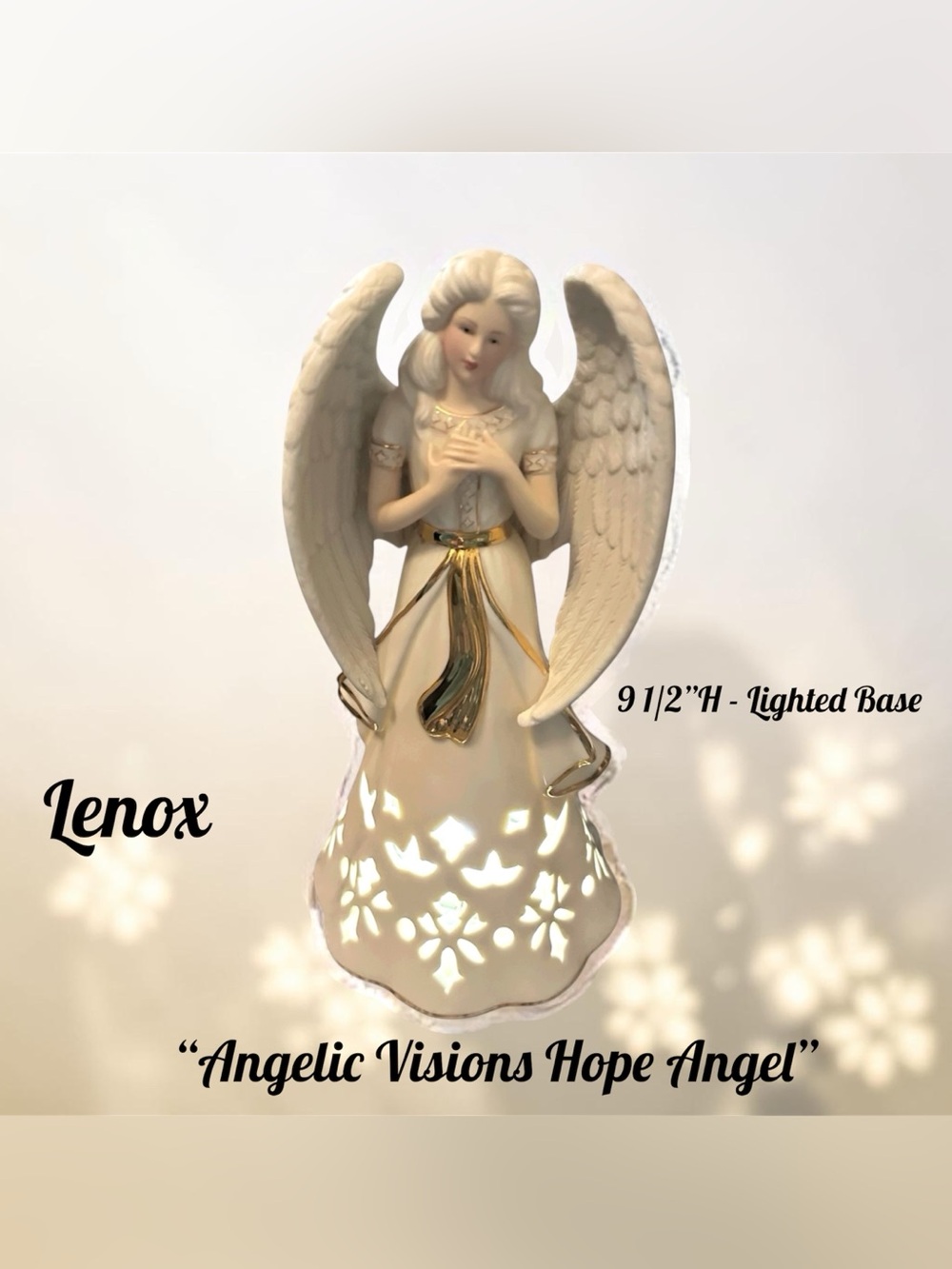 Lenox “Angelic Visions Hope Lighted Angel” Figurine